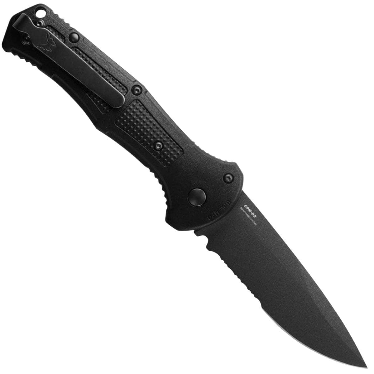 Benchmade Claymore Auto, 3.6" D2 Serrated Blade, Grivory Handle - 9070SBK