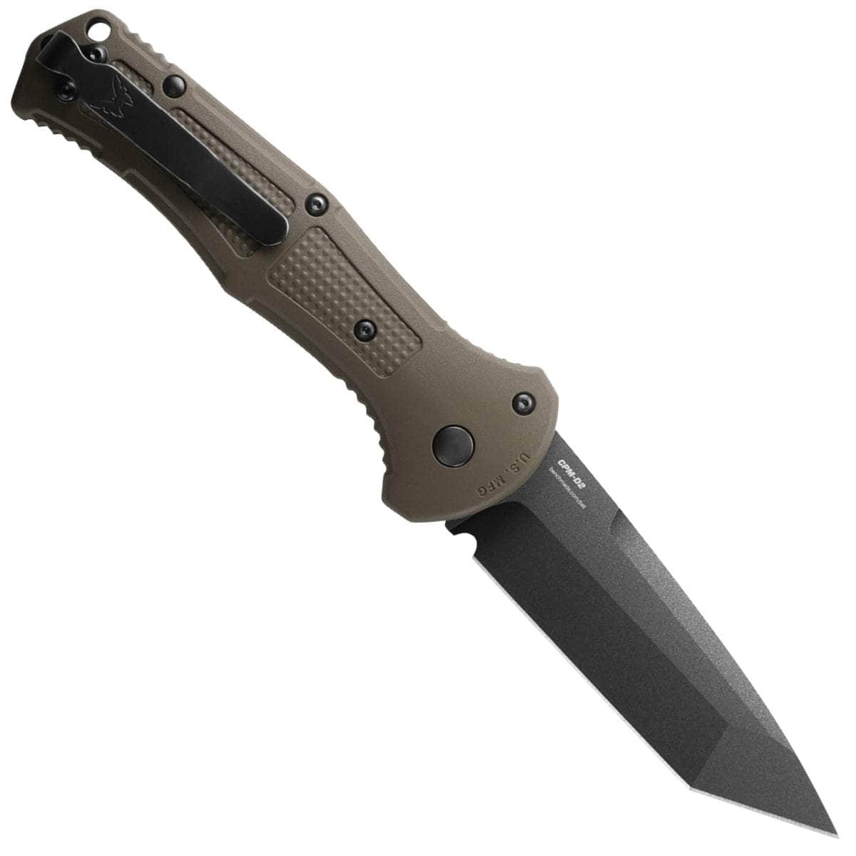 Benchmade Claymore Auto, 3.6" D2 Tanto Blade, Ranger Green Grivory Handle - 9071BK-1