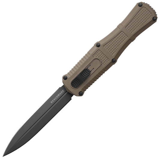 Benchmade Claymore OTF Auto, 3.89" D2 Plain Blade, Ranger Green Grivory Handle - 3370GY-1