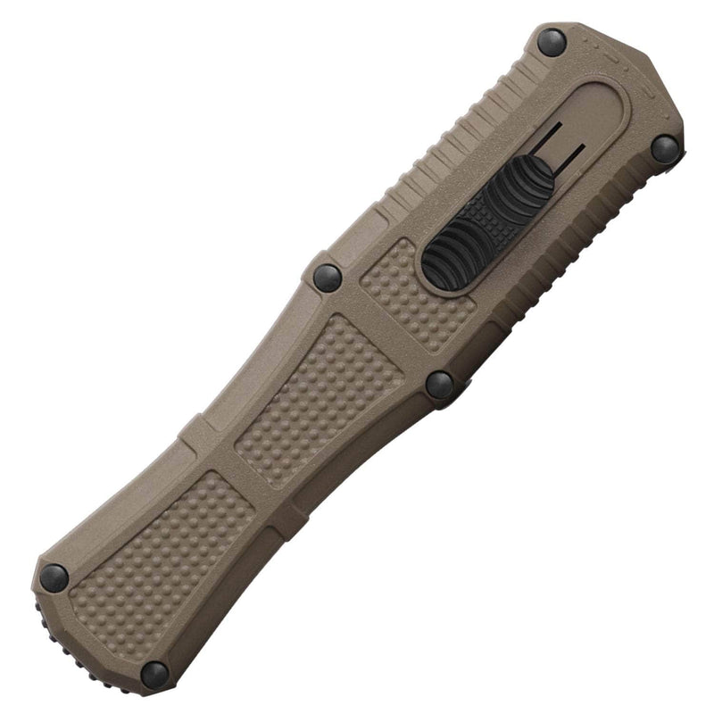 Benchmade Claymore OTF Auto, 3.89" D2 Plain Blade, Ranger Green Grivory Handle - 3370GY-1