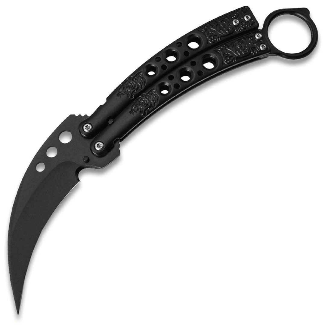 Black Karambit Tactical Butterfly Knife, 4