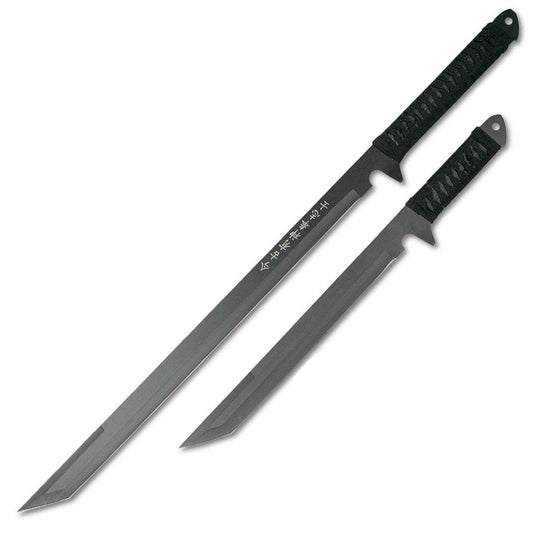 BladesUSA Twin Ninja Swords, 26" & 18" Overall Length, Sheath - HK-1067