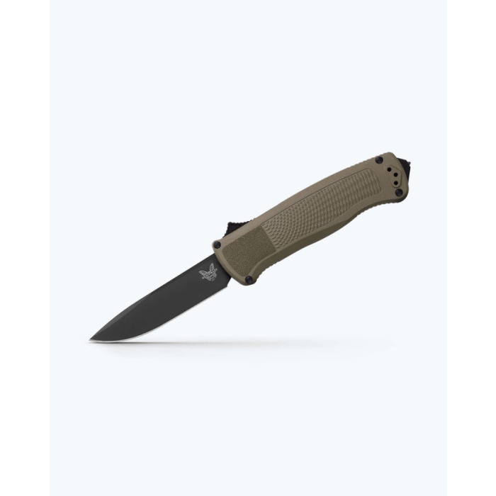 Benchmade Shootout® OTF Automatic Knife – 3.49" Black DLC CPM-CruWear Drop Point Blade | Ranger Green Grivory® Handle | Model 5371BK-03 (Copy)