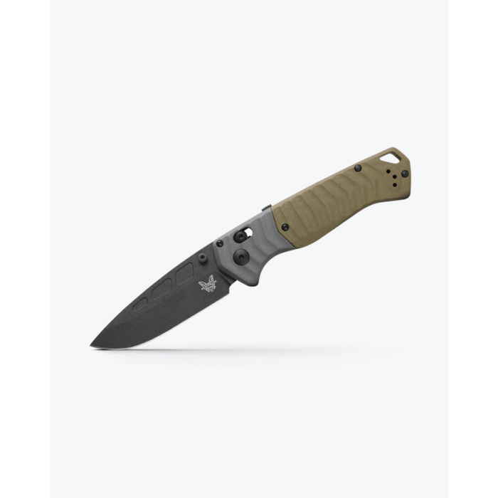 Benchmade PSK 593BK Folding Knife | Gray & OD Green G10 | CPM MagnaCut