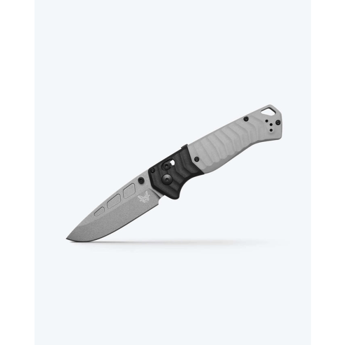 Benchmade PSK 593GY-02 Personal Survival Kit Folding Knife | Storm Gray Grivory | Elmax