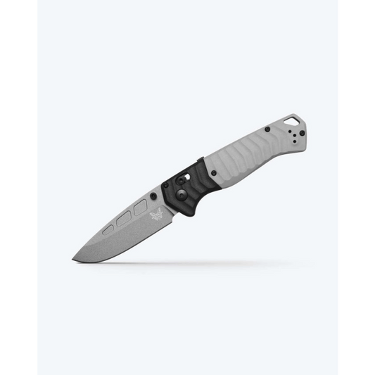 Benchmade PSK 593GY-02 Personal Survival Kit Folding Knife | Storm Gray Grivory | Elmax