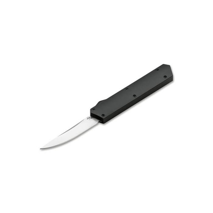 Boker Plus Kwaiken OTF Black 06EX551 Automatic Knife – D2, Black Aluminum