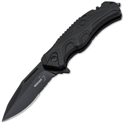 Boker Plus Savior Rescue Knife, 3.35" Blade, TPR Handle - 01BO321