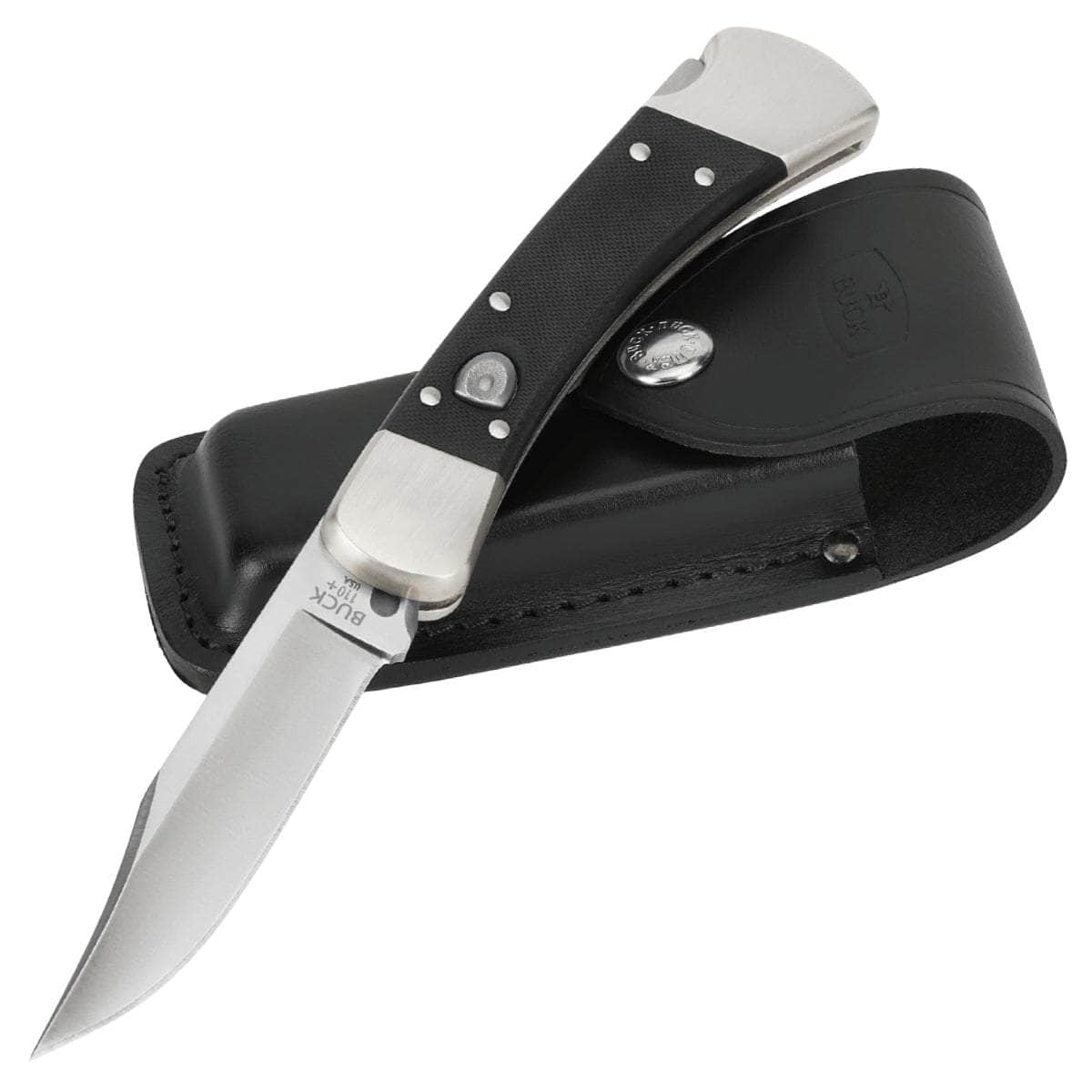 Buck 110 Auto Elite Knife, 3.75" S30V Blade, Black G10 Handle, Sheath
