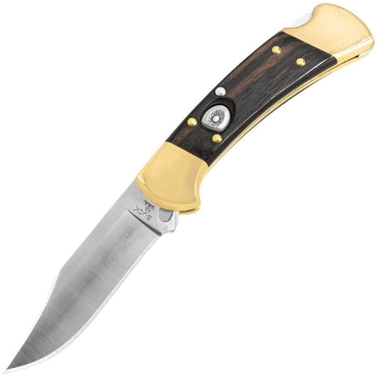 Buck 112 Ranger Auto, 3" 420HC Blade, Hardwood Handle - 0112BRSA