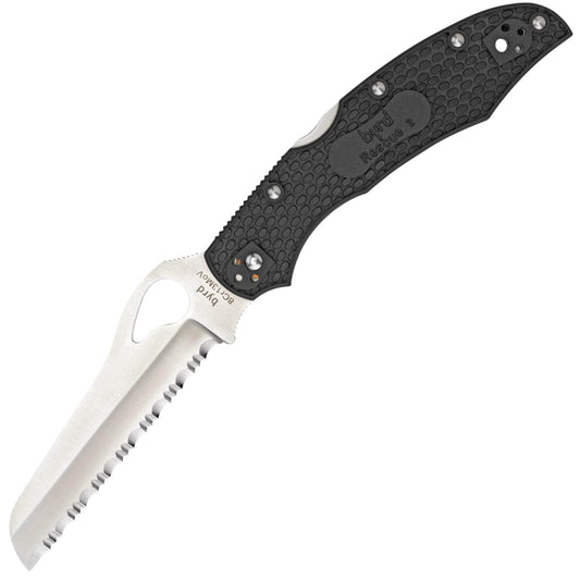 Byrd Cara Cara Rescue 2, 4" Serrated Blade, Black FRN Handle - BY17SBK2