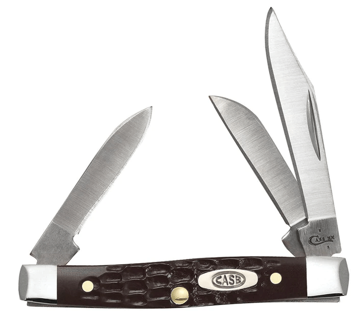 Case 00081 Brown Synthetic Small Stockman – 3-Blade Tru-Sharp Stainless