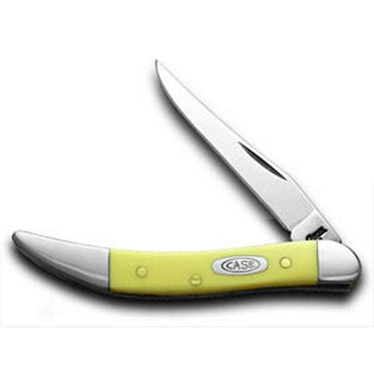 Case 00091 Yellow Synthetic CV Small Texas Toothpick – Carbon Steel