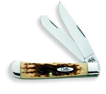 Case 00163 Amber Bone CV Trapper – Carbon Steel, 4.13"