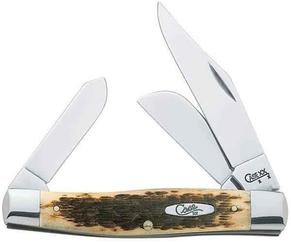 Case 00204 Amber Bone Large Stockman pocket knife