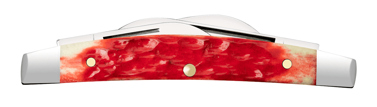 Case 10747 Dark Red Jigged Bone Small Congress – 4-Blade Tru-Sharp Stainless