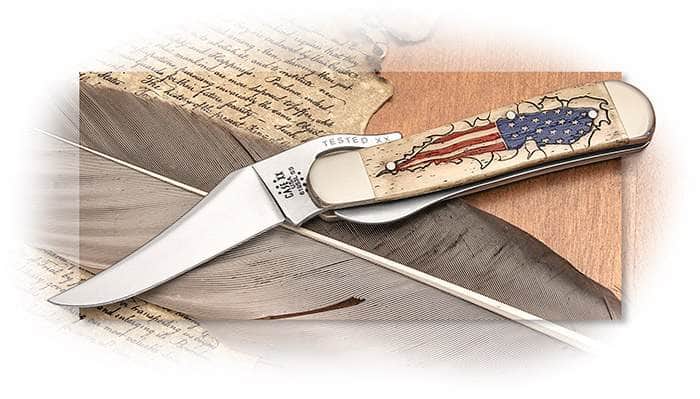 Case 10748 Natural Bone American Flag RussLock – Tru-Sharp Stainless