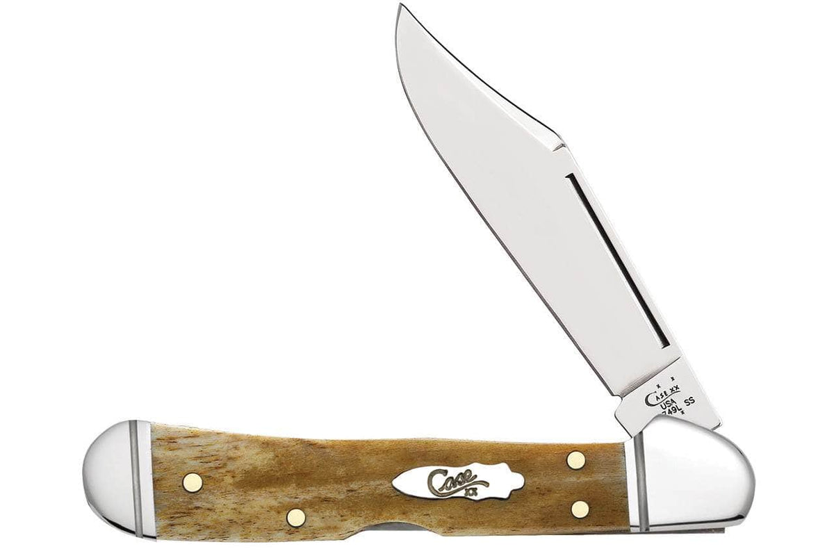 Case 58186 Smooth Antique Bone Mini CopperLock – Tru-Sharp Stainless