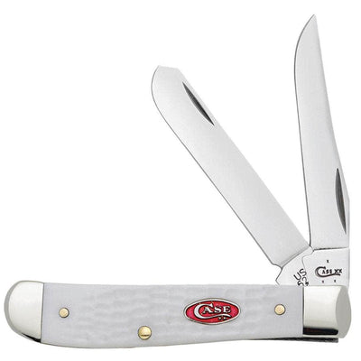 Case Mini Trapper, 2 Blades, SparXX White Synthetic Handle (6207 SS) - 60186