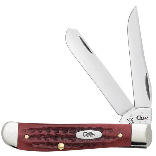 Case Mini Trapper, 3.50" Corn Cob Jig Old Red Bone Handle (6207 SS) - 00784