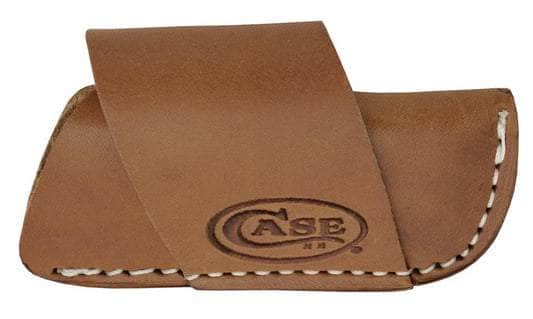 Case medium leather side-draw belt sheath