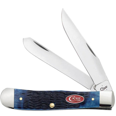 Case Trapper, 2 Stainless Steel Blades, Rogers Jig Navy Blue Bone Handle - 07051
