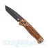 CobraTec Zebrawood Bar Lock Folding Knife – 3" Black D2 Tanto Blade