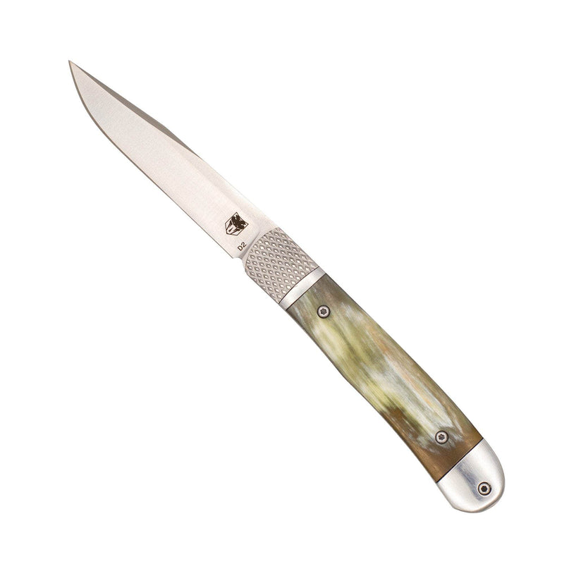 CobraTec Trapper Hidden Release Automatic Knife – Gold Horn (CTTHRGDH)