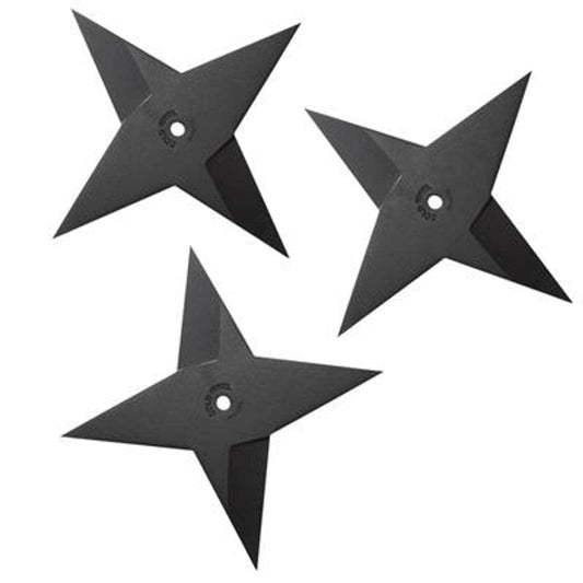 Cold Steel Heavy Sure Strike, 3 Pack of 1055 Carbon Steel Throwing Stars - 80SSA3Z