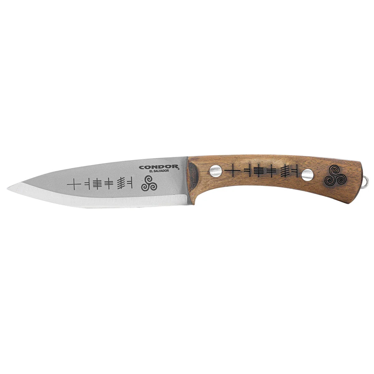Condor Druid Knife – 4.57" 1095 Blade, Walnut Handle