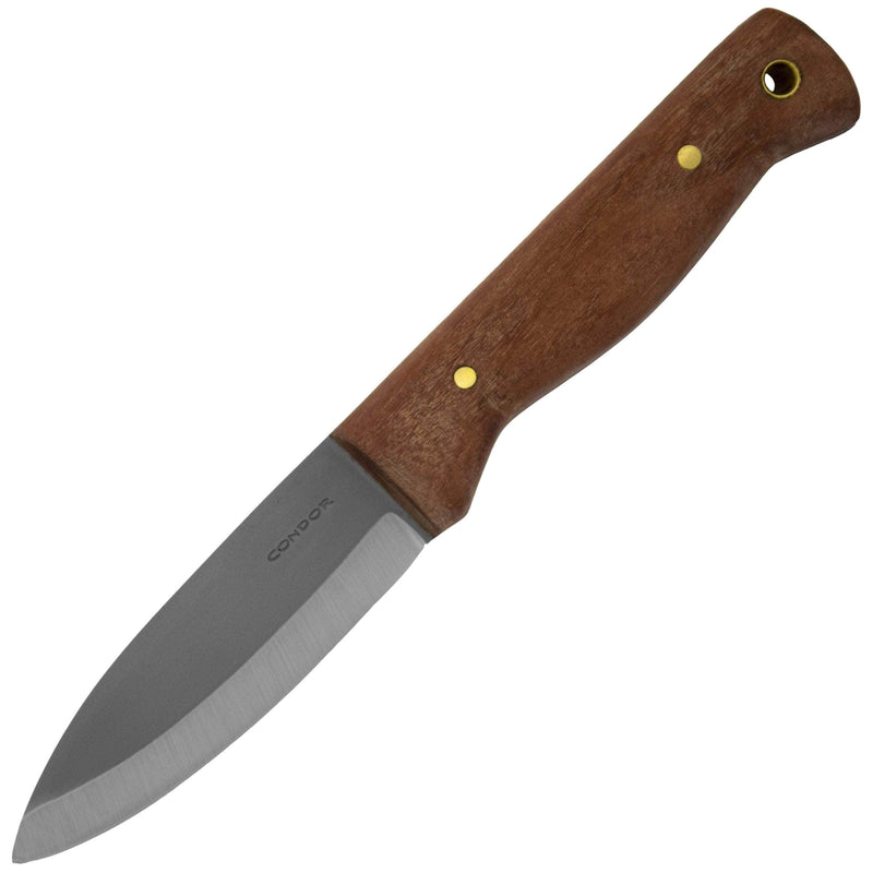 Condor Bushlore, 4.31" 1075 Blade, Hardwood Handle, Leather Sheath - CTK232-4.3HC