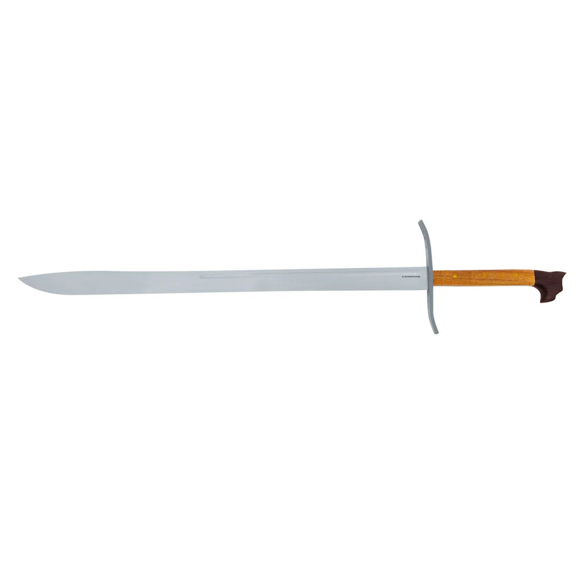 Condor Grosse Messer sword 60918 with polished 1075 steel blade and hickory and walnut handle