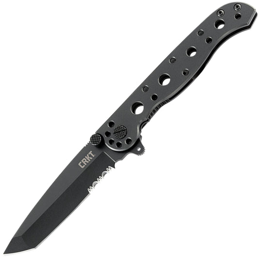 CRKT M16-10KS, 3" ComboEdge Black Blade, Stainless Steel Handle