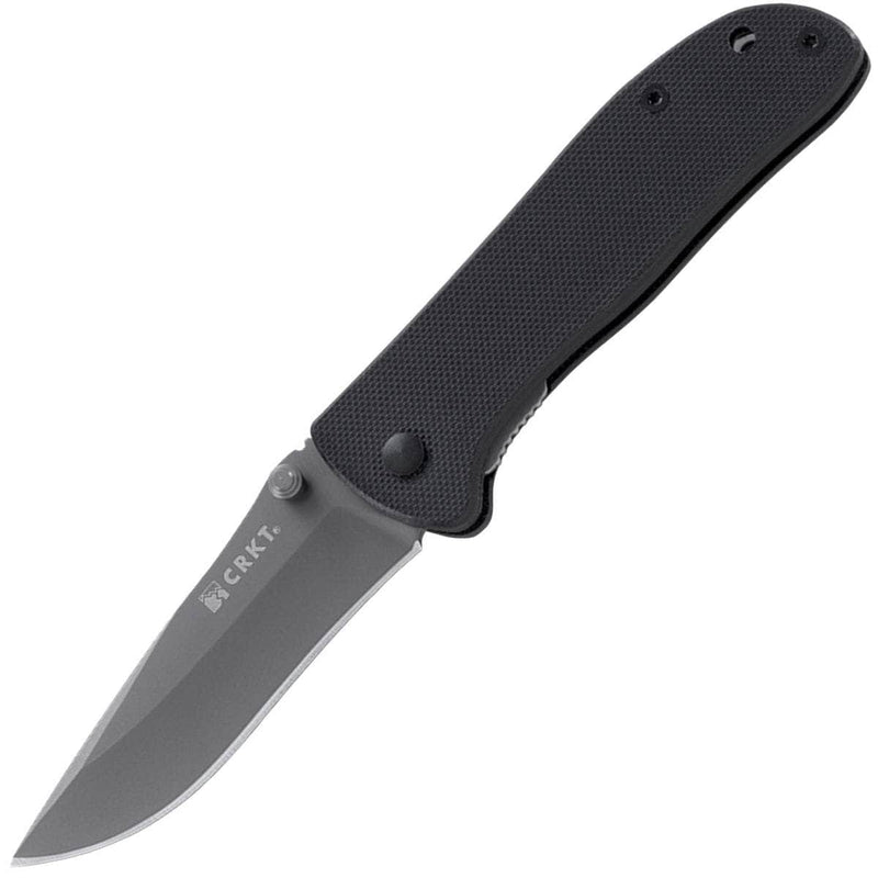 CRKT Drifter, 2.87" Plain Blade, Black G-10 Handles - 6450K