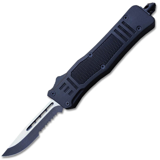 Delta Force OF Auto, 2.75" Combo Blade, Black Handle - OTFM-11BK-1