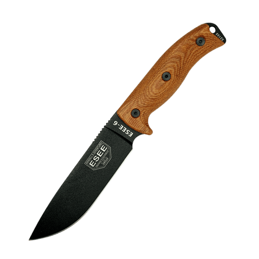ESEE-6PB-011 Fixed Blade – 6.5" Black 1095, 3D Micarta Handle