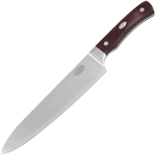 Fallkniven CMT Chef's Alpha, 8" Blade, Maroon Micarta Handle, Gift Box