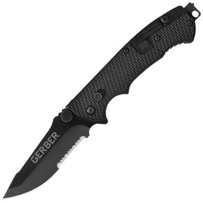 Gerber Hinderer CLS, 3.5" ComboEdge Blade, Black Nylon Handle - 22-41870
