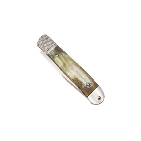 CobraTec Trapper Hidden Release Automatic Knife – Gold Horn (CTTHRGDH)