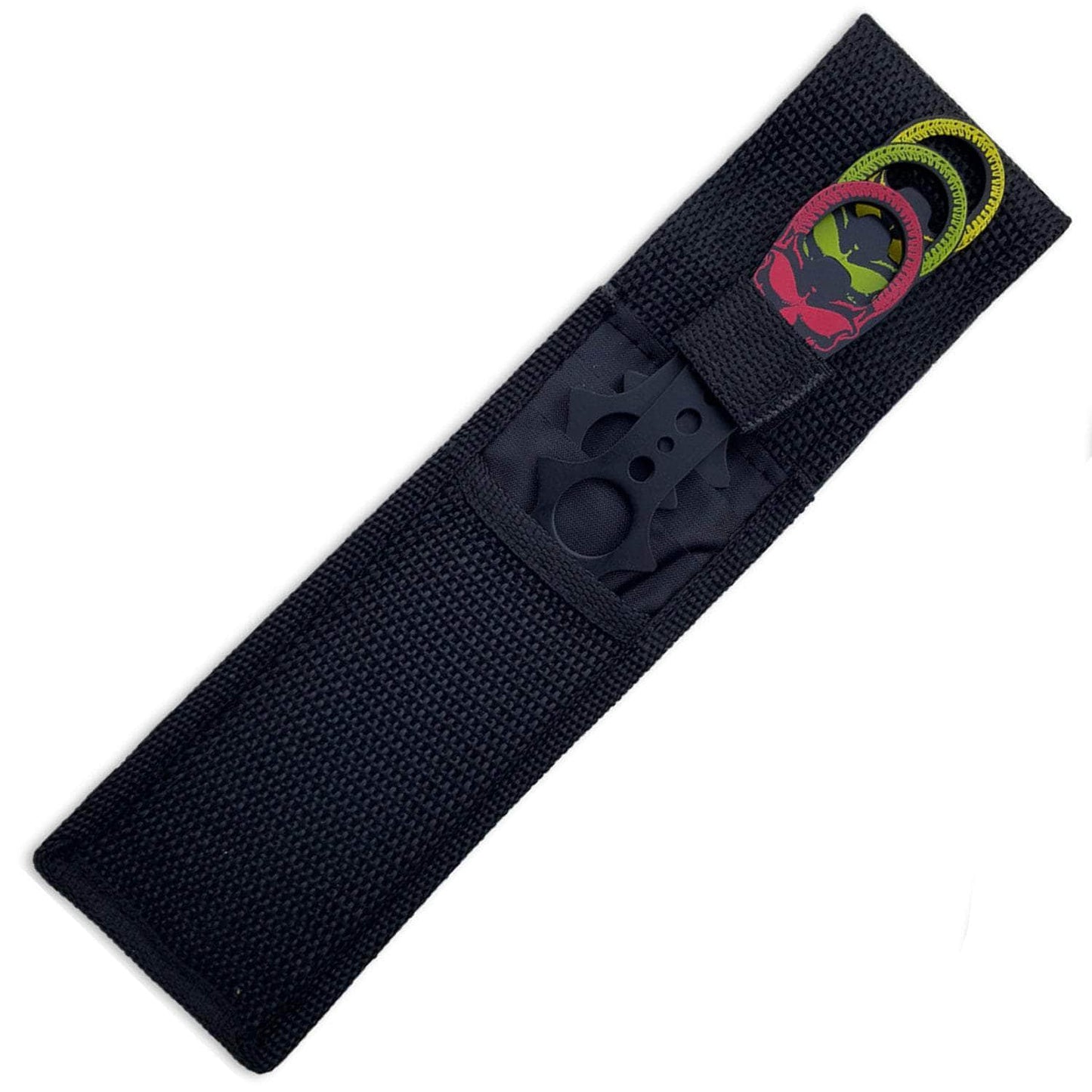 Grinning Demon Throwing Knife Set, 3 8" Throwers, Skull Handle, Sheath