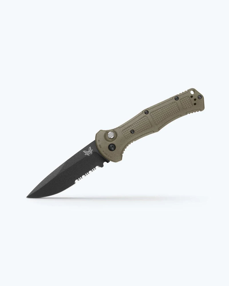 Benchmade Claymore 9070SBK-03 Automatic Knife – 3.6" 154CM Serrated, Ranger Green