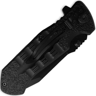 Into Harms Way Rescue Knife, 3.5" Assisted Blade, Black Handle - SP-125