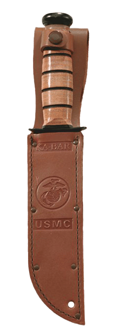 KA-BAR 1217S Brown Leather USMC Replacement Sheath – 7" Blades