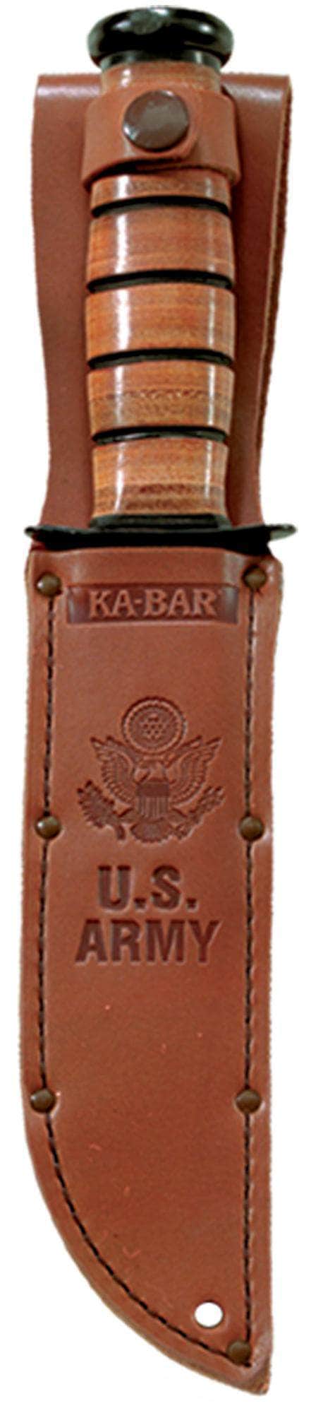 KA-BAR 1220S Brown Leather U.S. Army Replacement Sheath – 7" Blades