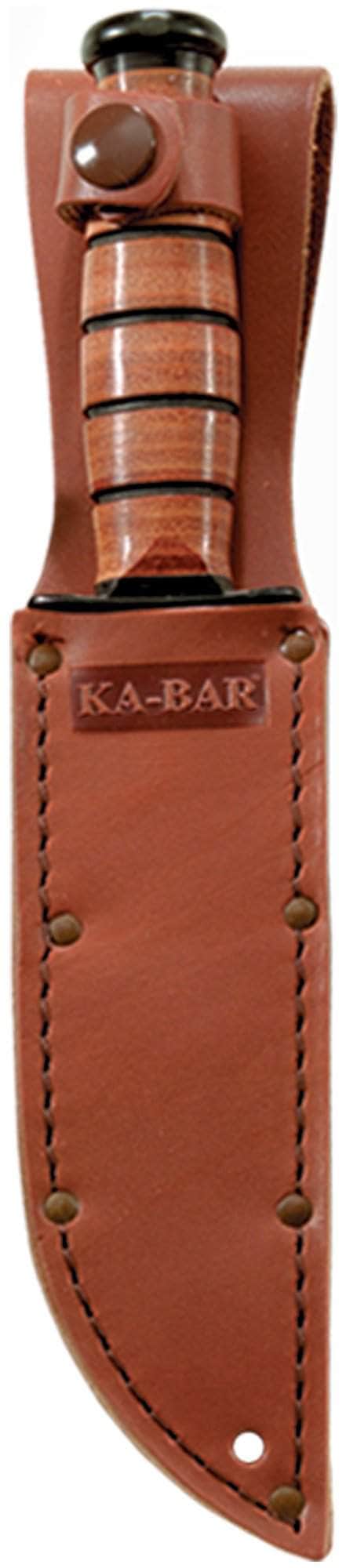KA-BAR 1251S Short Brown Leather Replacement Sheath – 5.25" Blades