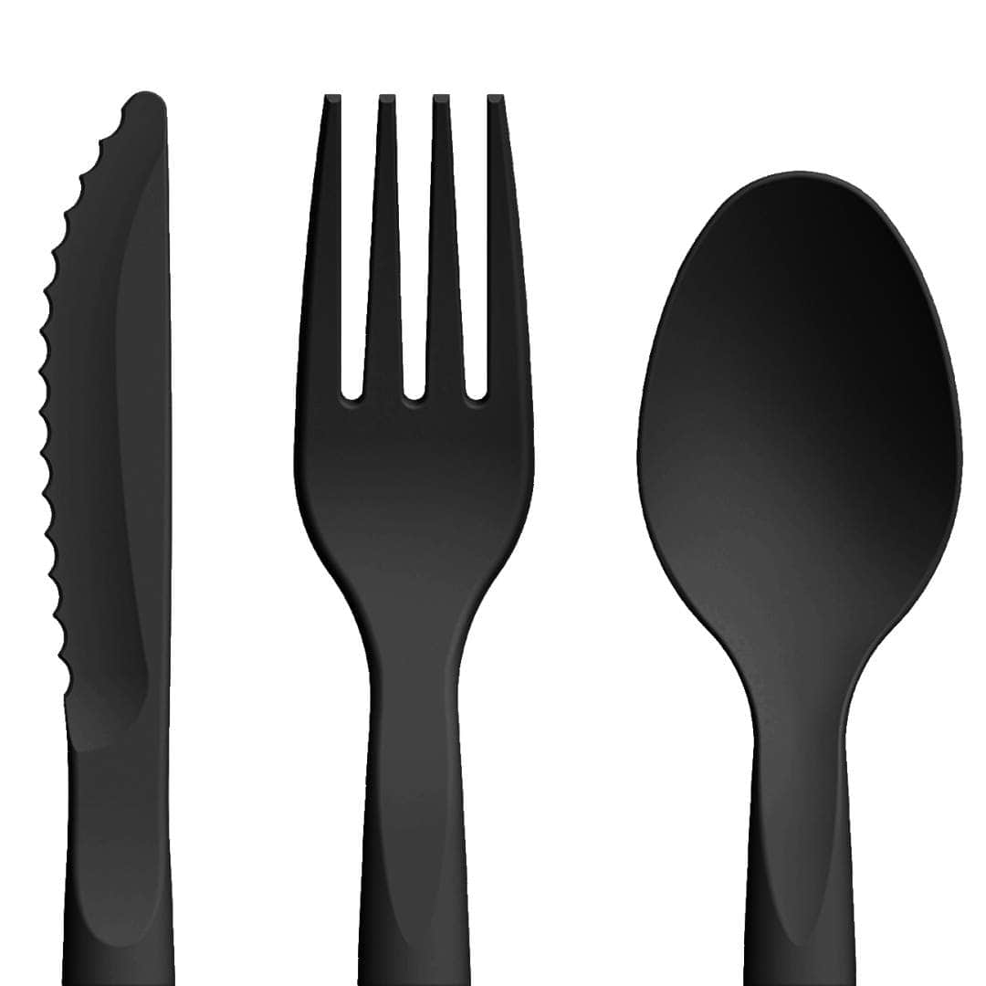 KA-BAR Lunch Pal 9939BK Black Utensil Set with Carrying Case – USA Made