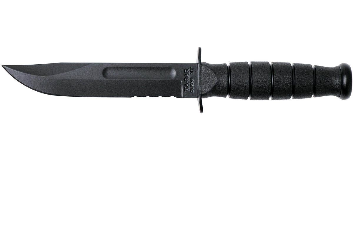 KA-BAR 1259 Short Fighting/Utility Serrated – 5.13" 1095 Cro-Van