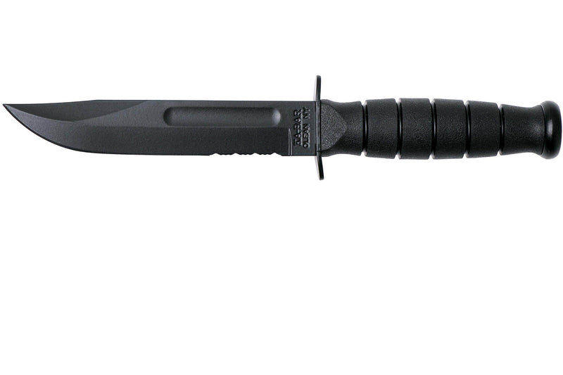 KA-BAR 1259 Short Fighting/Utility Serrated – 5.13" 1095 Cro-Van