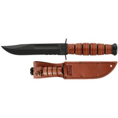 KA-BAR 1261 Short Utility Serrated – 5.13" 1095 Cro-Van