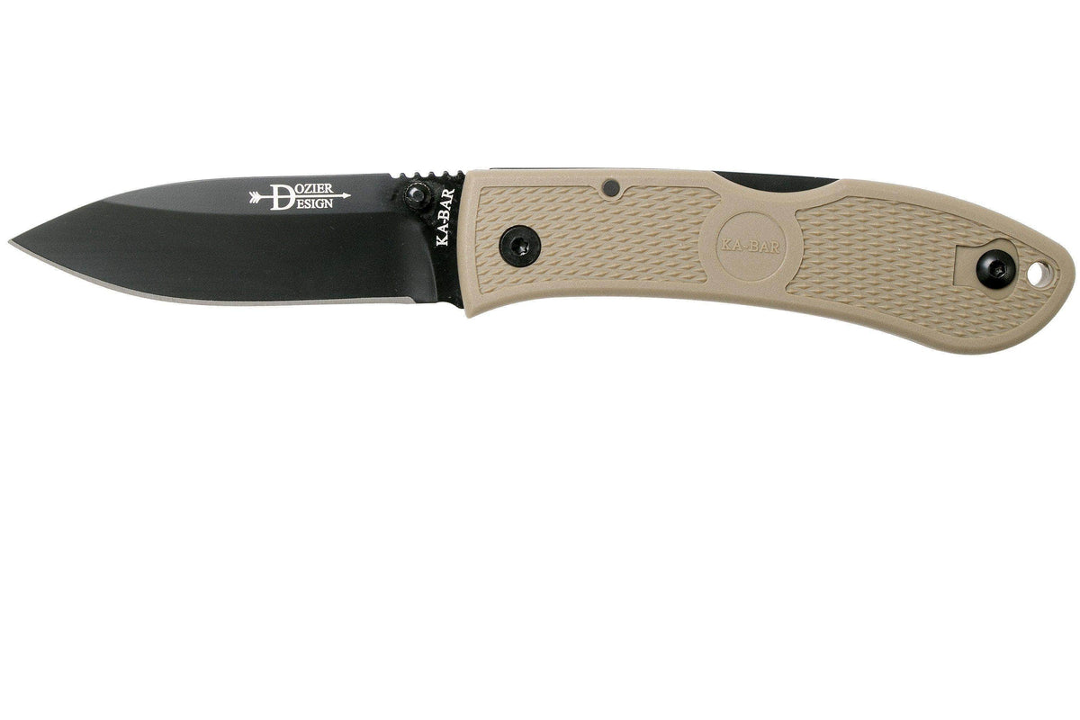 KA-BAR 4062CB Dozier Folding Hunter – 3" AUS-8A, Coyote Brown